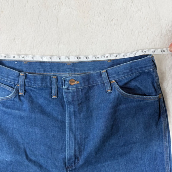 Wrangler Vintage 750 Bell Bottom Blue Jeans Men's Denim Extra Long Size 40 - Picture 6 of 11